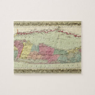 Historische 1855-1857 Reiseschild auf Long Island Puzzle