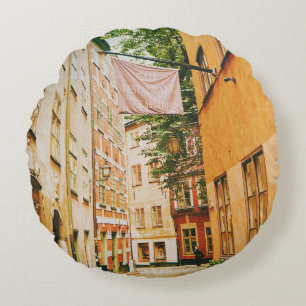 Historische Altstadt, Gamla Stan, Stockholm, Schwe Rundes Kissen