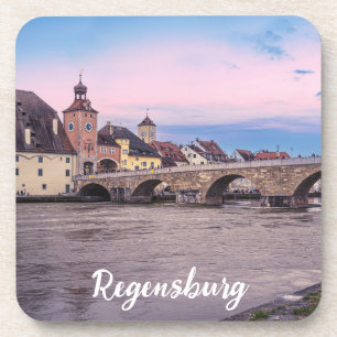 Historische Altstadt in Regensburg, Deutschland Getränkeuntersetzer
