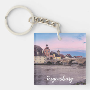 Historische Altstadt in Regensburg, Deutschland Schlüsselanhänger