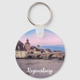 Historische Altstadt in Regensburg, Deutschland Schlüsselanhänger