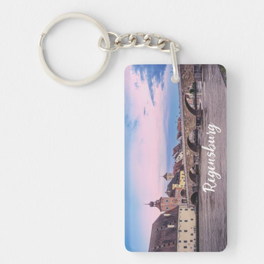 Historische Altstadt in Regensburg, Deutschland Schlüsselanhänger (Vorderseite)