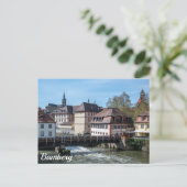 Historische Altstadt und Fluss in Bamberg, Deutsch Postkarte (Stehend Vorderseite)