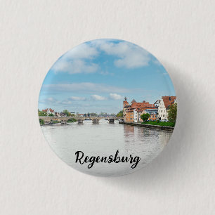 Historische Altstadt von Regensburg, Deutschland Button