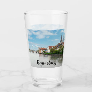 Historische Altstadt von Regensburg, Deutschland Glas