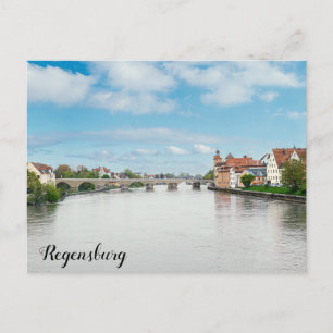 Historische Altstadt von Regensburg, Deutschland Postkarte
