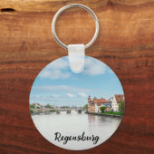 Historische Altstadt von Regensburg, Deutschland Schlüsselanhänger (Rückseite)