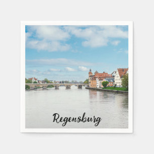 Historische Altstadt von Regensburg, Deutschland Serviette