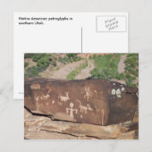 Historische amerikanische Petroglyphen - Postkarte (Vorne/Hinten)