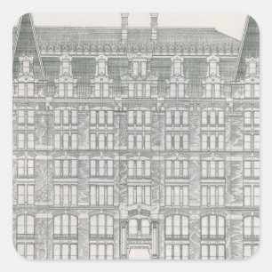 Historische Architektur, Delaware & Hudson Canal C Quadratischer Aufkleber