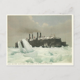 Historische Autofähre, Straits of Mackinaw, Michig Postkarte