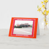 HISTORISCHE BAHNSTATION KARTE (Gelbe Blume)