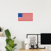 Historische Betsy Ross American Flag Poster (Heimbüro)