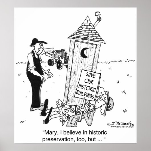 Historische Bewahrung von Outhouses? Poster (Vorne)