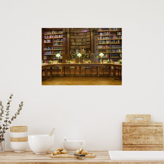Historische Bibliothek Poster (Küche)