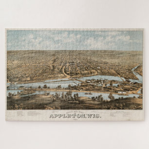 Historische Bildkarte von Appleton WI (1874) Puzzle