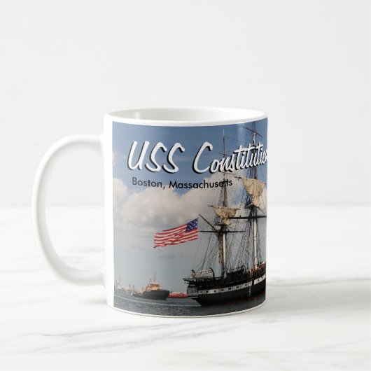 Historische Boston USS Constitution Kaffeetasse (Links)