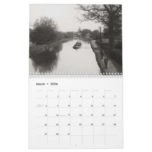 Historische britische Kanalboote 2016 Kalender (Mär 2026)