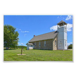 Historische Buck Creek Schule, Perry, Kansas Fotodruck
