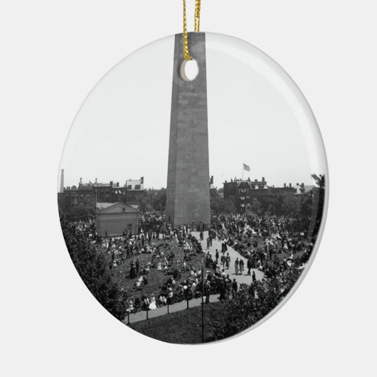 Historische Bunker Hill-Monument-Fotografie Keramik Ornament (Links)