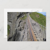 Historische Carrick-a-rede-Brücke, nördlich Postkarte (Vorne/Hinten)