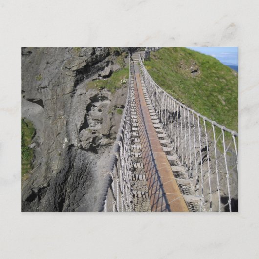 Historische Carrick-a-rede-Brücke, nördlich Postkarte (Vorderseite)