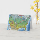 Historische Cartoon-Karte des Weg-66 Karte (Gelbe Blume)