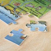 Historische Cartoon-Karte des Weg-66 Puzzle (Seite)