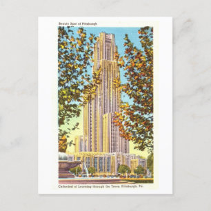 Historische Cathedral of Learning in Pittsburgh, P Postkarte