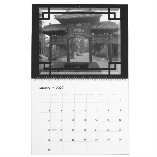 Historische China 2011 Kalender (Jan 2027)