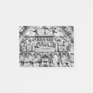 Historische, Christliche Skulpturen Notre Dame Par Post-it Klebezettel