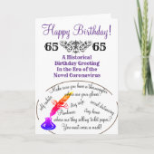 Historische Covid-19 Time Kapselkarte Karte (Vorderseite)