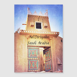 Historische Diriyah Saudi-Arabien Magnet-Postkarte Magnetkarte