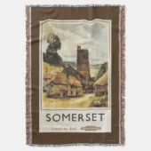 Historische Dorf-Szenen-britisches Bahnplakat Decke (Vorderseite Vertikal)