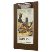Historische Dorf-Szenen-britisches Bahnplakat Klemmbrett (Links)