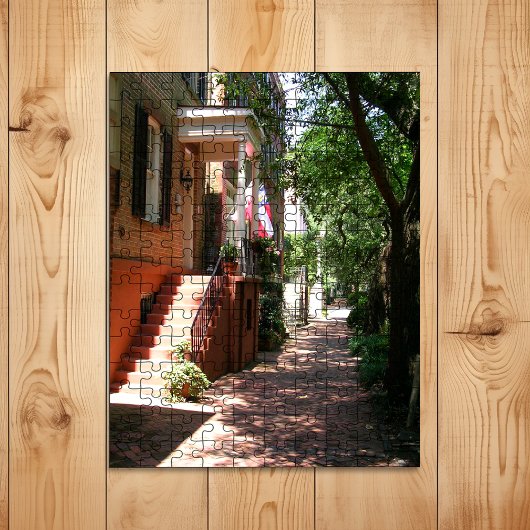 Historische Downtown Street in Savannah GA Puzzle