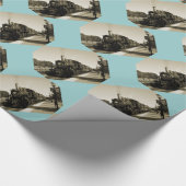 Historische Eisenbahn Geschenkpapier (Ecke)