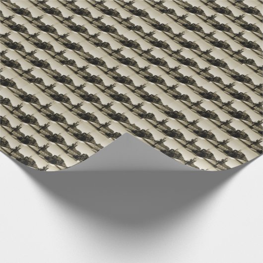 Historische Eisenbahn Geschenkpapier (Ecke)