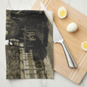 Historische Eisenbahn Geschirrtuch (Viertel Falte)