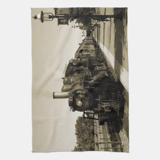 Historische Eisenbahn Geschirrtuch (Vertikal)