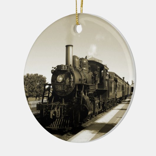 Historische Eisenbahn Keramikornament (Links)