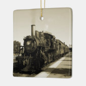 Historische Eisenbahn Keramikornament (Links)