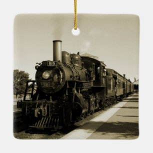 Historische Eisenbahn Keramikornament