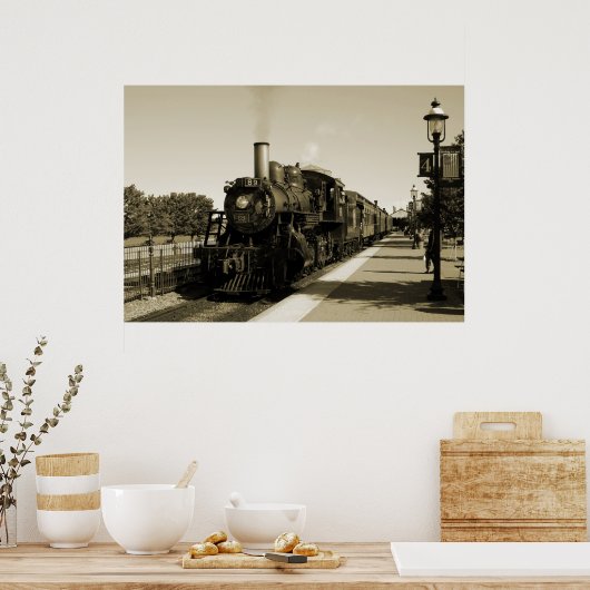 Historische Eisenbahn Poster (Küche)