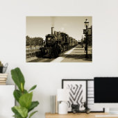 Historische Eisenbahn Poster (Heimbüro)