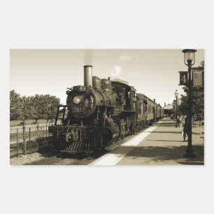 Historische Eisenbahn Rechteckiger Aufkleber
