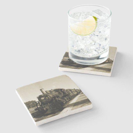 Historische Eisenbahn Steinuntersetzer (Seitenansicht)