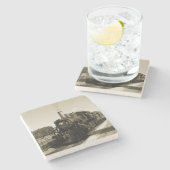 Historische Eisenbahn Steinuntersetzer (Seitenansicht)