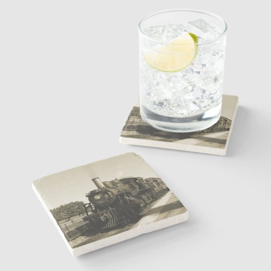 Historische Eisenbahn Steinuntersetzer (Seitenansicht)