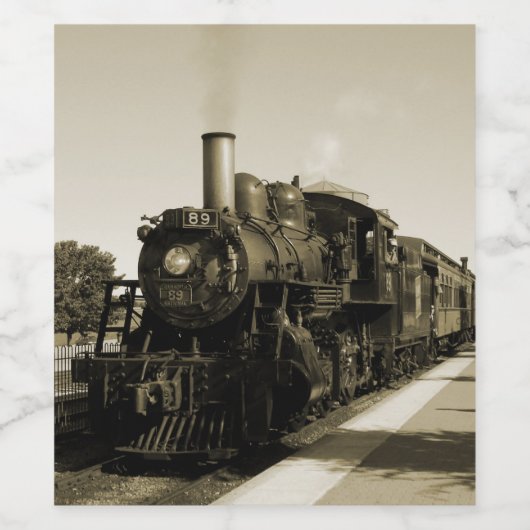 Historische Eisenbahn Weinetikett (Einzelnes Label)